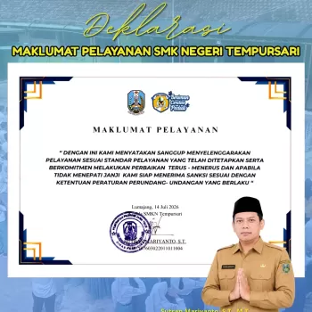 SMK Negeri Tempursari Teguhkan Komitmen Melalui Penandatanga